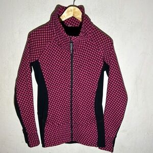 Lululemon Radiant Jacket Deep Dive Berry Rumble Black/Black Size 6